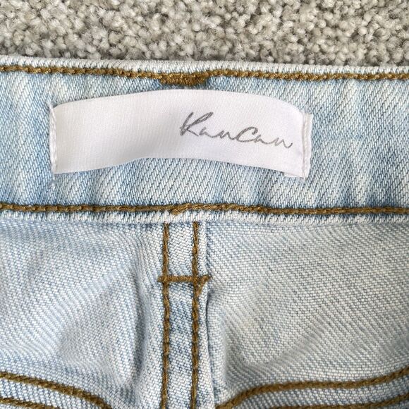 KanCan Greer Ultra High Rise Mom Jeans Light Wash Distressed Size 15/31(34x30) - Picture 5 of 9